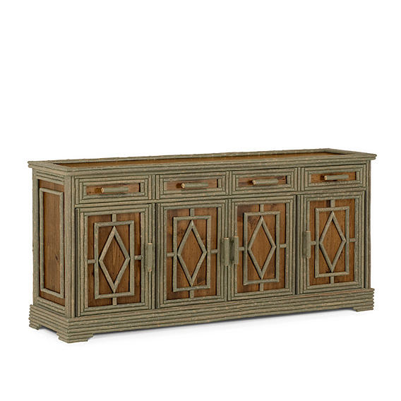 Rustic Buffet #2116 (Shown in a Custom Finish - Medium Pine with Willow in Sage Finish)