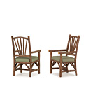 Rustic Dining Arm Chair #1156 shown in Natural Finish (on Bark) La Lune Collection