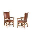 Rustic Dining Arm Chair #1166 (Shown in Pecan Finish)  La Lune Collection