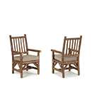 Rustic Dining Arm Chair #1206 (Shown in Natural Finish with Optional Loose Seat Cushions) La Lune Collection