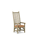 Rustic Dining Arm Chair #1214 shown in Premium Sage Finish (on Bark) La Lune Collection