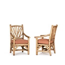 Rustic Dining Armchair #1402 (Shown in Pecan Finish with Optional Loose Seat Cushion) La Lune Collection