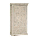 Rustic Armoire with Willow Doors #2000 shown in Sandstone Premium Finish (on Bark) La Lune Collection