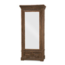 Rustic Armoire with Mirrored Door #2029 (Shown in Natural Finish) La Lune Collection