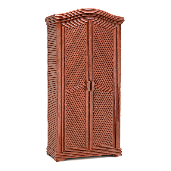 Rustic Armoire #2064 shown in Redwood Premium Finish (on Bark)