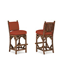 Rustic Bar Stool #1139 with Optional Loose Seat Cushions (shown in Natural Finish on Bark) La Lune Collection