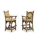 Rustic Bar Stool with Arms #1299 (Shown in Kahlua Finish with Optional Loose Cushions) La Lune Collection