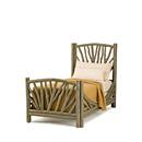 Rustic Bed Twin #4300 shown in Sage Premium Finish (on Bark) La Lune Collection