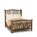 Rustic Bed Queen #4304 shown in Kahlua Premium Finish (on Peeled Bark) La Lune Collection