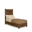 Rustic Bed Twin #4550 (shown in Natural Finish on Bark) La Lune Collection