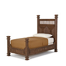 Rustic Bed Twin #4680 (shown in Natural Finish) La Lune Collection