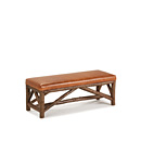 Rustic Bench #1113 shown in Natural Finish (on Bark) La Lune Collection