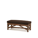 Rustic Bench #1113 with Optional Loose Seat Cushion shown in Natural Finish (on Bark) La Lune Collection
