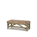 Rustic Bench #1113 shown in Premium Sage Finish (on Bark) La Lune Collection