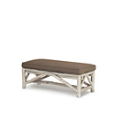 Rustic Bench #1113 (Shown in Whitewash Finish with Optional Loose Cushion) La Lune Collection