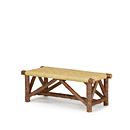 Rustic Woven Leather Bench #1147 (Shown in Natural Finish) La Lune Collection
