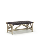 Rustic Woven Leather Bench #1147 (Shown in Taupe Finish) La Lune Collection