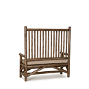 Rustic Deacon's Bench #1149 with Optional Loose Seat Cushion shown in Kahlua Premium Finish (on Peeled Bark) La Lune Collection