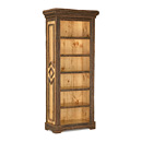Rustic Bookcase with Five Adjustable Shelves #2200 (shown in Custom Finish - Light Pine with Willow in Natural Finish on Bark) La Lune Collection