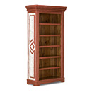 Rustic Bookcase with Five Adjustable Shelves #2505 (Shown in a Custom Finish- Medium Pine Interior w/ Willow in Redwood Finish) La Lune Collection