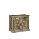 Rustic Buffet #2120 shown in a Custom Finish - Medium Pine with Willow in Sage Premium Finish (on Bark) La Lune Collection
