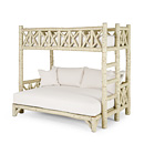Rustic Bunk Bed (Ladder Right) #4254R (shown in Navajo Finish on Bark) La Lune Collection