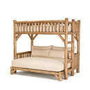Rustic Bunk Bed Twin/Full (Ladder Right) #4255R (Shown in Pecan Finish) La Lune Collection