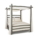 Rustic Canopy Bed Queen #4090 (Shown in Spruce Finish) La Lune Collection