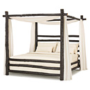 Rustic Canopy Bed King #4092 (Shown in Ebony Finish) La Lune Collection
