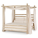 Rustic Canopy Bed King #4092 (Shown in Mushroom Finish) La Lune Collection