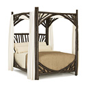 Rustic Canopy Bed Queen #4280 (shown in Ebony Finish) La Lune Collection