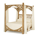 Rustic Canopy Bed Queen #4280 (shown in Gold Leaf Finish) La Lune Collection
