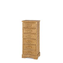Rustic Six Drawer Chest #2100 shown in Gold Leaf Premium Finish La Lune Collection