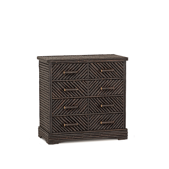 Rustic Five Drawer Chest #2128 (shown in Ebony Finish on Bark)
