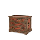 Rustic Three Drawer Chest #2136 shown in a Custom Finish - Redwood Wash Pine with Willow in Natural Finish (on Bark) La Lune Collection