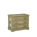 Rustic Three Drawer Chest #2136 shown in Sage Premium Finish (on Bark) La Lune Collection