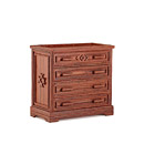 Rustic Four Drawer Chest #2138 shown in Redwood Premium Finish (on Bark) La Lune Collection