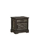 Rustic Nightstand #2155R (Hinged on Right Side) Shown in Ebony Finish La Lune Collection