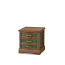 Rustic Three Drawer Chest #2159 (Shown in a Custom Finish - Forest Wash Pine with Willow in Natural Finish) La Lune Collection