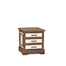 Rustic Three Drawer Chest #2159 (Shown in a Custom Finish - Bone Wash Pine with Willow in Natural Finish) La Lune Collection