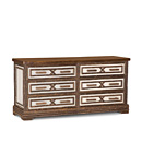 Rustic Six Drawer Dresser #2190 (Shown in a Custom Finish - Bone Wash Pine with Willow in Natural Finish) La Lune Collection