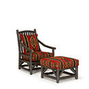 Rustic Club Chair #1167 & Ottoman 1173 (Shown in Ebony Finish) La Lune Collection