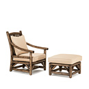 Rustic Club Chair #1167 & Ottoman 1173 (Shown in Kahlua Finish with Optional Loose Seat Cushion) La Lune Collection