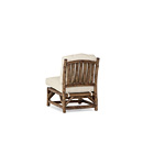 Rustic Armless Club Chair #1172 shown in Kahlua Premium Finish (on Peeled Bark) La Lune Collection
