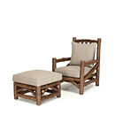 Rustic Club Chair #1230 & Ottoman #1243 (shown in Natural Finish on Bark) La Lune Collection