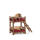Rustic Dog Bunk Bed #5134 shown in Natural Finish (on Bark) La Lune Collection
