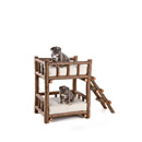 Rustic Dog Bunk Bed #5134 shown in Natural Finish (on Bark) La Lune Collection