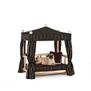 Rustic Dog Cabana Bed #5120 shown in Wheat Premium Finish (on Peeled Bark) La Lune Collection
