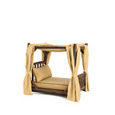 Rustic Dog Canopy Bed #5112 shown in Natural Finish (on Bark) La Lune Collection