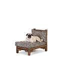 Rustic Dog Chaise Small #5140 shown in Natural Finish (on Bark) La Lune Collection